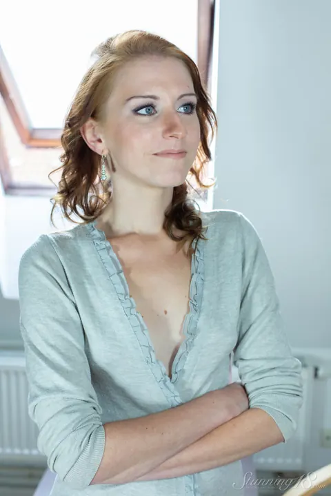Hanka: Slim Redhead Strips Out of Her Lingerie and Thong – photo 2 of 16