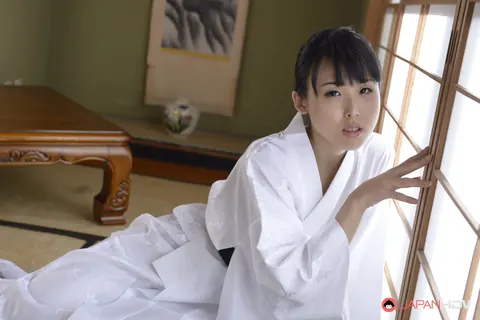 Hairy Japanese Brunette Poses in White Socks – photo 2 of 15