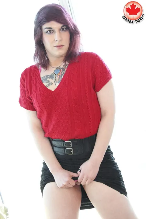 Canadian Trans Woman Strips and Poses Front and Back – photo 4 of 16