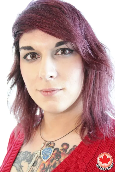 Canadian Trans Woman Strips and Poses Front and Back – photo 1 of 16