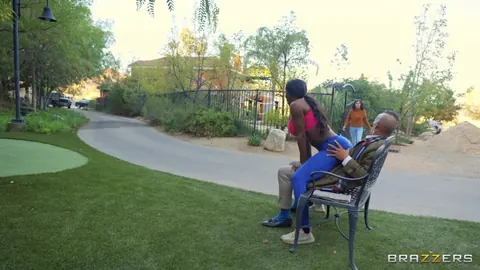 Ebony Mystique: BBW Ebony Brunette Takes Interracial Anal and Dildo Outdoors – photo 3 of 20