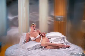Blonde Czech MILF Fucks in Lingerie and Takes Cum in Her Mouth
