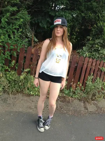 Samantha Bentley – Thick British Brunette Poses in Public Showing Her Curves