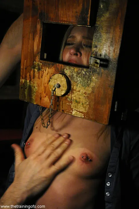 Sarah Jane Ceylon: Blonde in a Skirt Bound in BDSM Restraints – photo 7 of 12
