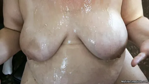 Ashley Bangs: BBW in Glasses Gives Interracial Blowjob and Spreads Wide – photo 21 of 21
