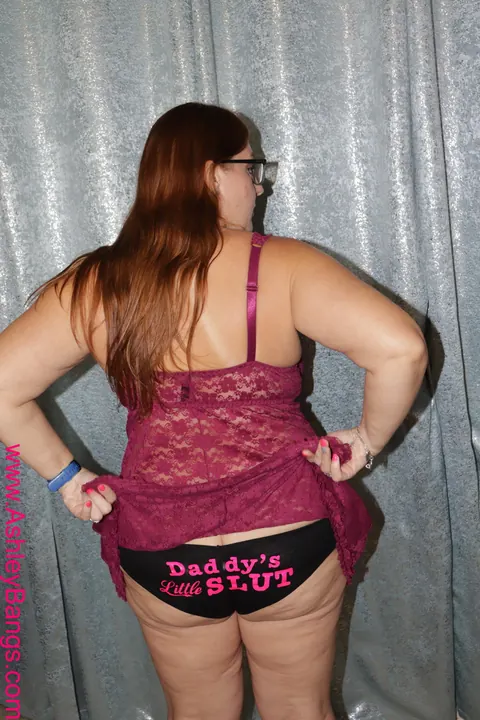 Ashley Bangs: Redhead BBW in Glasses Shows Off Her Big Ass and Tattoo – photo 4 of 13