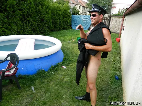 Barra Brass: Blonde and Brunette in Stockings Join Group Sex Poolside – photo 16 of 16