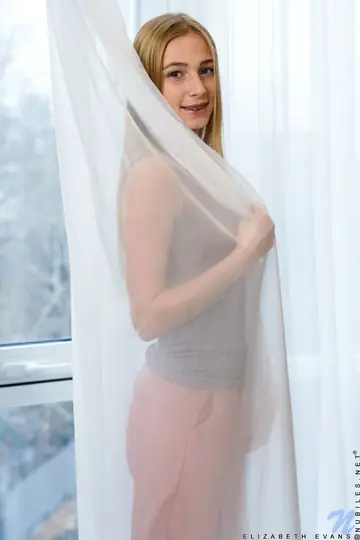 Russian Blonde PAWG Strips and Fingers Her Pussy