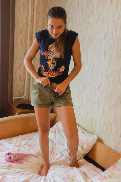 European Brunette Strips Nude and Masturbates – photo 2 of 21