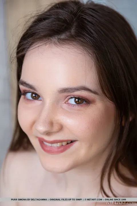 Simona Purr: Brunette Strips Out of Her Skirt and Spreads – photo 18 of 18