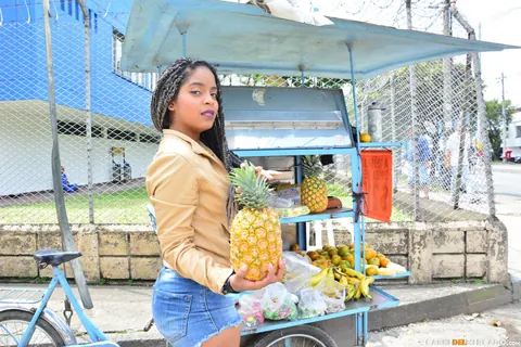 Ana Ebano: Latina Ebony Babe Sucks Dick and Rides Cock Outdoors – photo 9 of 16