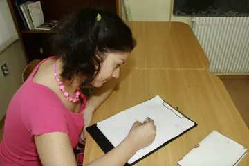 Busty Pigtailed Woman Strips, Sucks, and Fucks