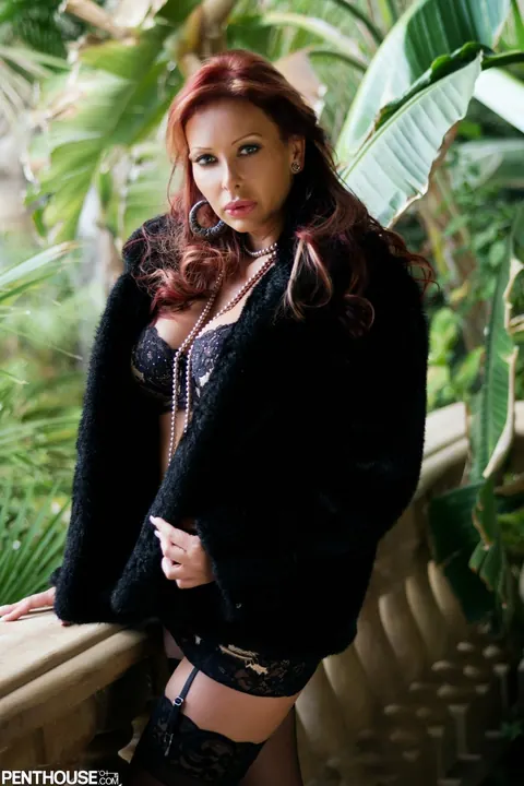 Stella Styles: German Redhead MILF Flashes Her Tattoos Outdoors in Lingerie – photo 1 of 21