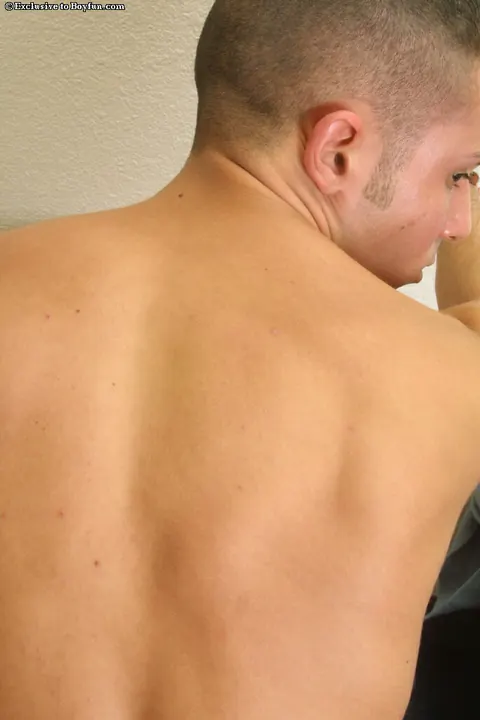 Tanned Guy Strips and Strokes His Cock – photo 14 of 21