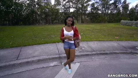 Haylee Wynters: Ebony Brunette Gives a Handjob Then Gets Fucked Outdoors – photo 2 of 21