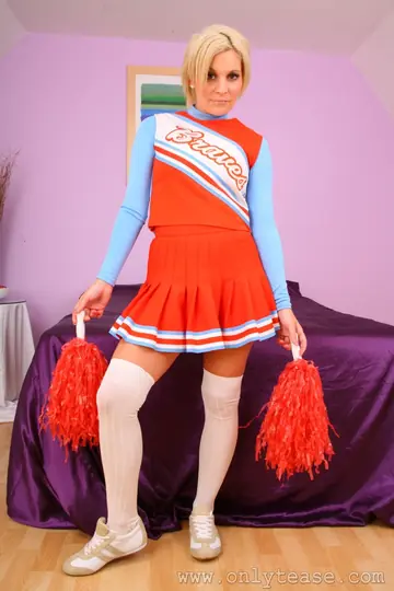Latina MILF with Big Tits Strips Out of Her Uniform and Stockings