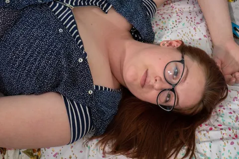 Australian BBW Redhead Toys Her Hairy Bush with a Dildo – photo 1 of 20