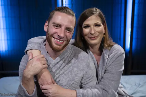 French Trans Woman in Latex Has Bondage Cum Finish – photo 3 of 21