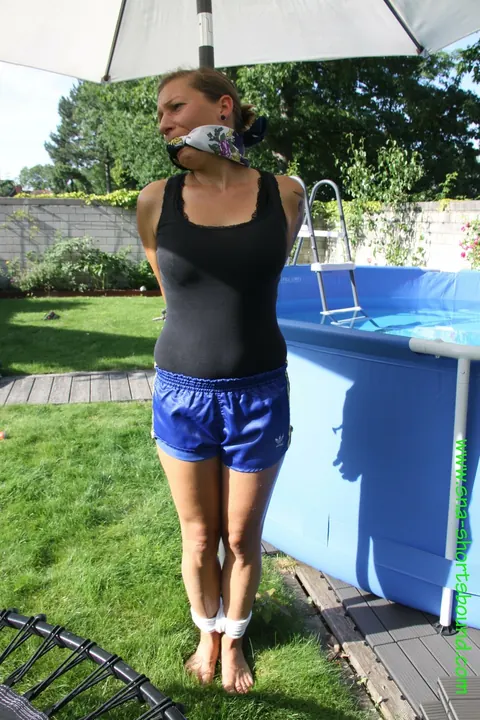 PAWG Restrained in Shorts by the Pool – photo 10 of 16