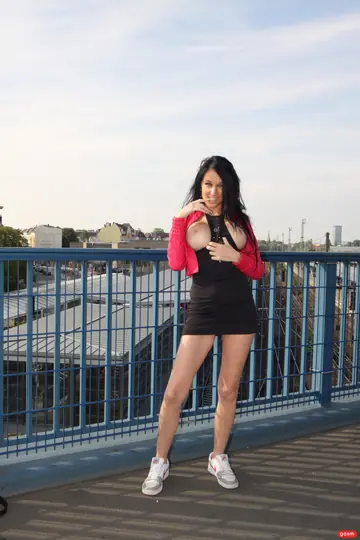 Tall German MILF Gets Fucked Doggy Style in Public