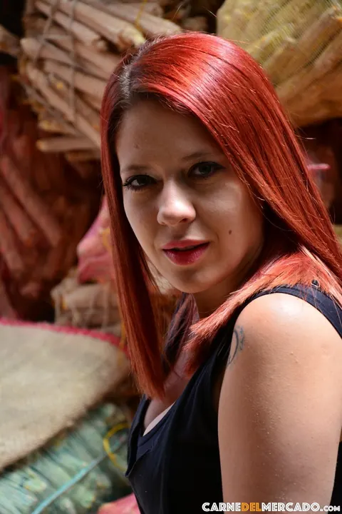 Yuly Perdomo: Latina Redhead Sucks Cock and Spreads Her Legs – photo 6 of 14