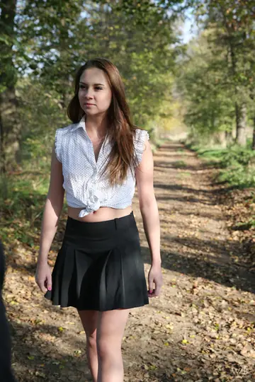 Thick Brunette in a Skirt Spreads Her Pussy and Uses a Dildo