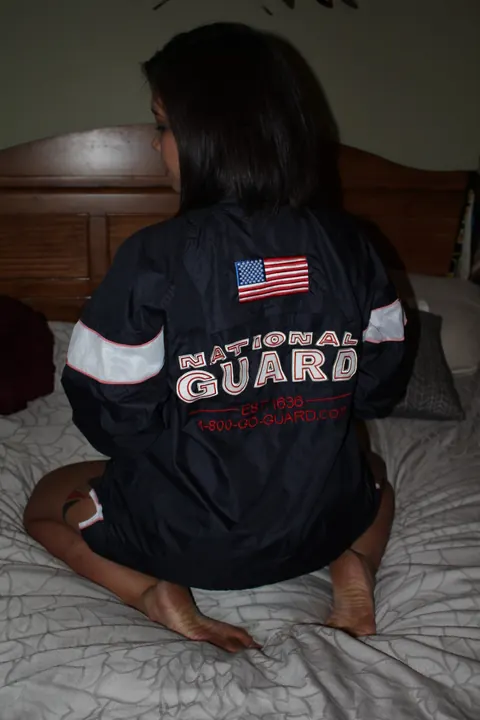 Curvy Latina with Big Tits Poses in a Military Uniform – photo 4 of 15