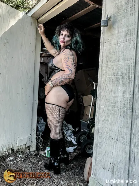 Busty Trans Woman Strips Nude and Flaunts Her Body – photo 2 of 10