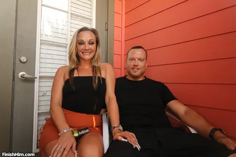 Tucker Stevens: Tanned Blonde Strokes Her Partner with a Handjob – photo 2 of 19