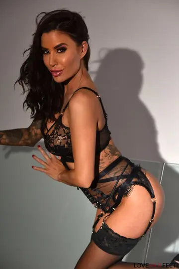 Gia DiMarco – Busty Brunette Rides Her Partner Cowgirl in Stockings for a Cumshot