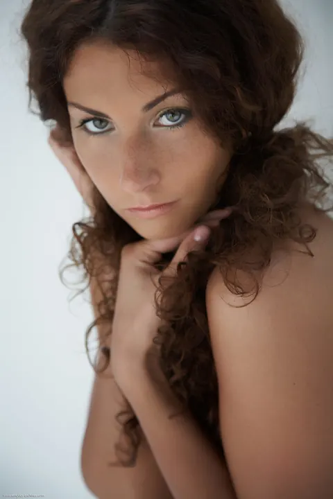 Curly Brunette with Big Tits Spreads Outdoors in High Heels – photo 17 of 21