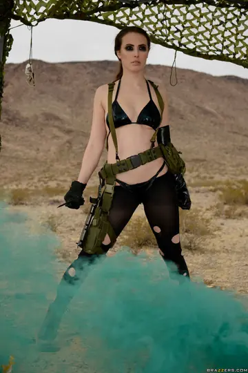 Casey Calvert – Tattooed Brunette Soldier Sucks Cock and Takes Anal Outdoors