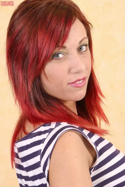 Hazel Banks: Skinny Redhead Strips Out of Her Stockings and Spreads – photo 3 of 21