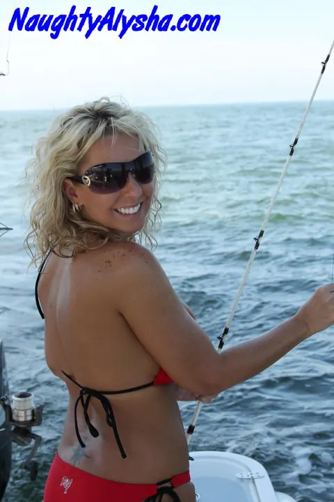 Naughty Alysha: Blonde MILF with Enhanced Tits Sucks Cock and Takes Anal on Boat – photo 4 of 15