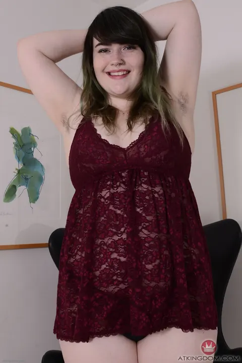 Cece Lachey: Pale Brunette BBW Poses and Spreads Her Hairy Holes – photo 1 of 20