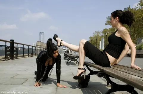 Nadia Styles: Thick Latina Dominatrix Binds and Licks Submissive Outdoors – photo 12 of 20