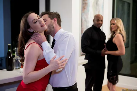 Chanel Preston: Busty Blonde MILF and Brunette Share a Black Cock in Heels – photo 4 of 21