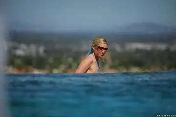 Thick Blonde MILF in Glasses Gives a Blowjob and Takes Anal Outdoors