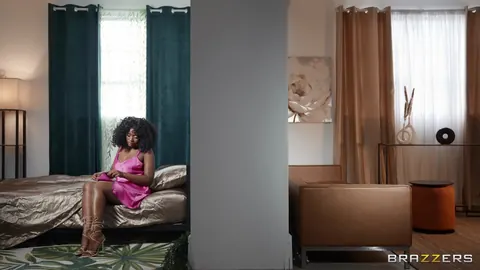 Kira Noir: Ebony Brunette with Big Tits Sucks Cock and Spreads Wide – photo 2 of 21