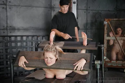 Winnie Rider: Blonde with Big Tits Gets Caned in Bondage – photo 3 of 16