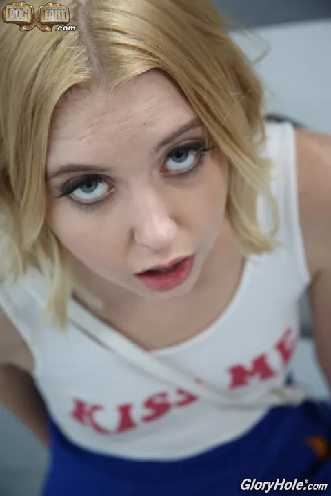 Chloe Couture: Blonde Sucks Gloryhole Cock and Takes a Facial – photo 5 of 21