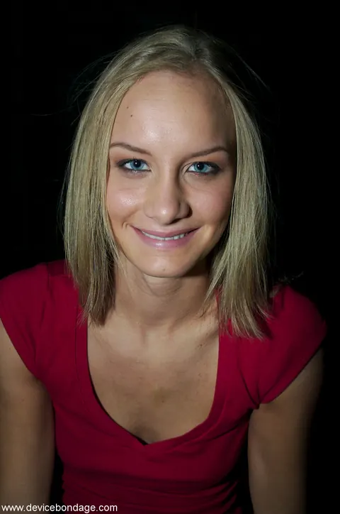 Leah Wilde: Bound Blonde in a Skirt Masturbates and Spreads in Dungeon – photo 12 of 17