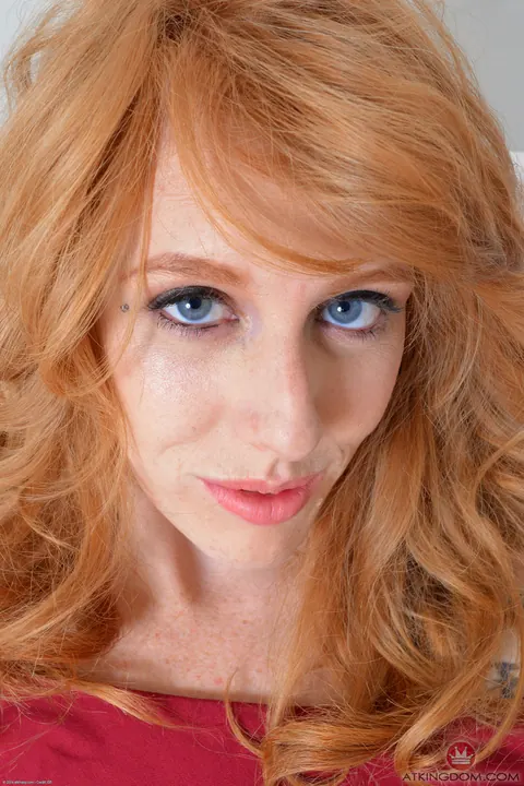 Athame Le Fey: Petite Redhead Bares Her Hairy Pussy and Spreads Wide – photo 1 of 21