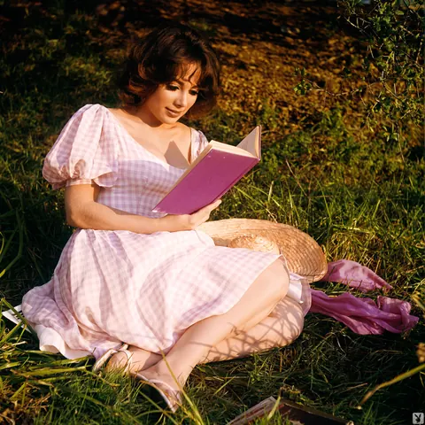 Merissa Mathes: Short-Haired Brunette with Big Tits Strips Out of Her Red Dress Outdoors – photo 1 of 20