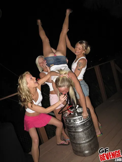 Lesbian PAWGs Strip and Lick Pussy Outdoors – photo 1 of 16