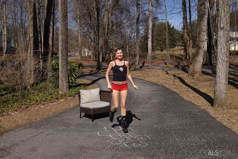Emma Sirus: Athletic Blonde Fingers Herself and Uses a Dildo Outdoors – photo 2 of 16