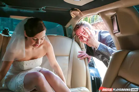 Ornella Morgan: European Bride Takes Two Cocks in the Car – photo 1 of 16