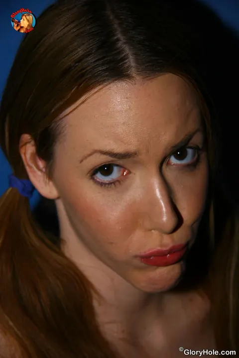 Audrey Elson: Tall Brunette in Pigtails Swallows BBC at Gloryhole – photo 20 of 21