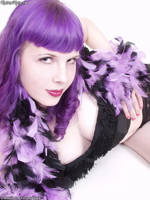 Szandora: Redhead in Lingerie and Knee Socks Spreads Her Legs While Kneeling – photo 3 of 15