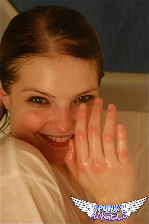 Cute Chloe: Slim Blonde with Big Natural Tits Showers in See-Through Panties – photo 5 of 12